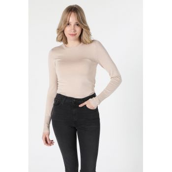 Pulover slim fit tricotat fin