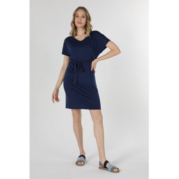 Rochie De Dama Albastru Marin.Regular Fit