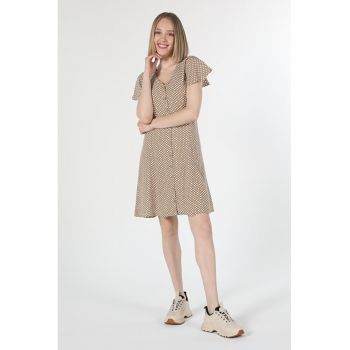 Rochie De Dama Bej Regular Fit2