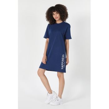 Rochie-tricou cu imprimeu text