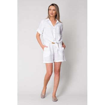 Set Camasa si pantalon scurt din 100% IN white 16485