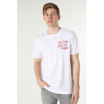 Tricou Cu Maneca Scurta De Barbati Alb Comfort Fit.2