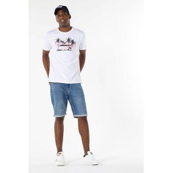 Tricou Cu Maneca Scurta De.Barbati Alb Regular Fit