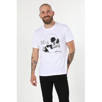 Tricou Cu Maneca Scurta De Barbati Alb Regular Fit 41648