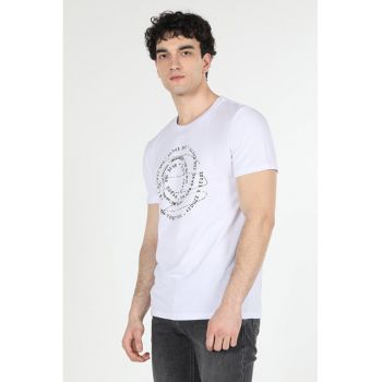 Tricou Cu Maneca Scurta De Barbati Alb Regular Fit8683197260475