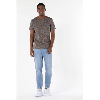 Tricou Cu Maneca Scurta De Barbati Maro Regular Fit CL1057688 8683197168221