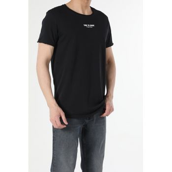 Tricou Cu Maneca Scurta De Barbati Negru Long Fit Cl1053907 8682240936114