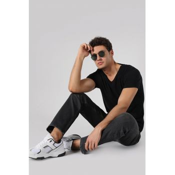 Tricou Cu Maneca Scurta De Barbati Negru Slim Fit