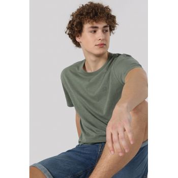 Tricou Cu Maneca Scurta De Barbati Verde Comfort Fit.