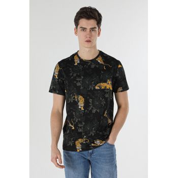 Tricou Cu Maneca Scurta De BarbatiNegru Regular Fit