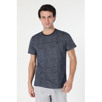 Tricou de bumbac cu decolteu la baza gatului Tricou de bumbac cu decolteu la baza gatului
