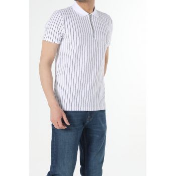 Tricou polo cu dungi