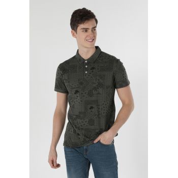 Tricou polo regular fit cu imprimeu