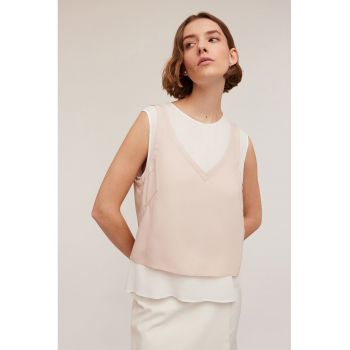 Bluza fara maneci cu model 2 in 1