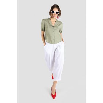 Camasa Cu Maneca Scurta De Dama Verde Regular-Fit