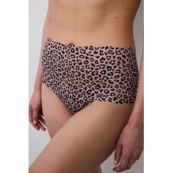 Chiloti cu talie inalta si animal print