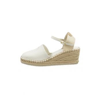 Espadrile wedge cu logo brodat Luliza