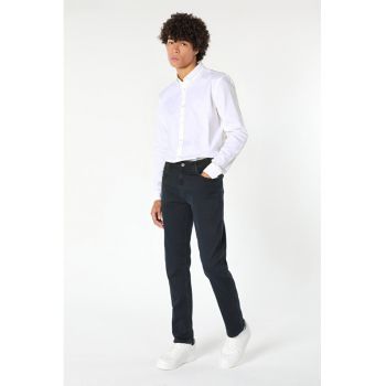 Pantaloni De Barbati Albastru Marin Straight Fit