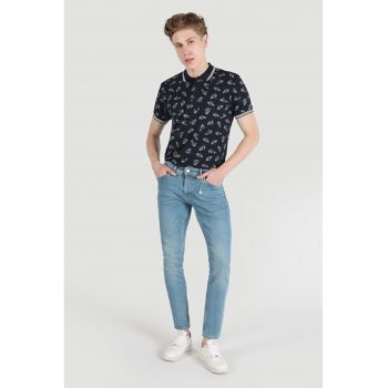 Pantaloni De Barbati Albastru Slim Fit 041