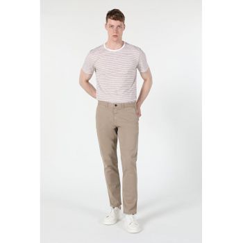 Pantaloni De Barbati Bej Regular Fit