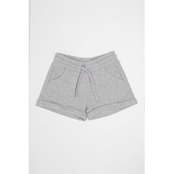 Pantaloni scurti cu snur de ajustare in talie