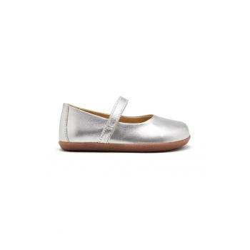 Pantofi din piele cu aspect metalizat