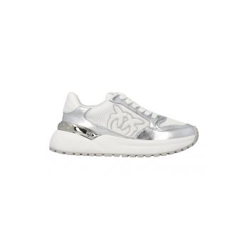 Pantofi sport de piele ecologica si material textil