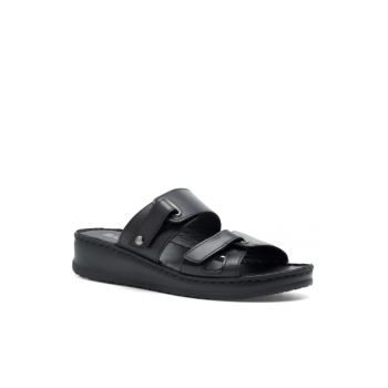 Papuci dama -  5904862811239 - Negru - Piele naturala -