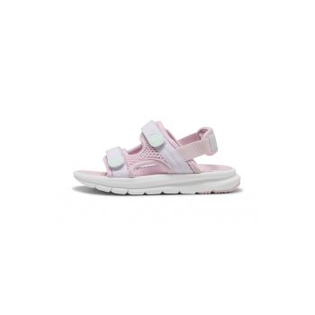 Sandale cu inchidere velcro si logo Evolve