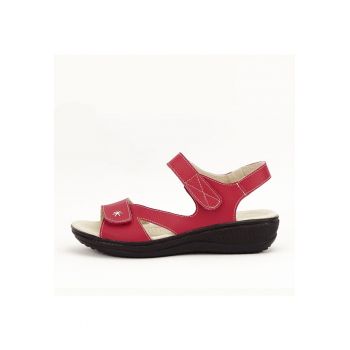Sandale rosii din piele naturala Sara 129 2973