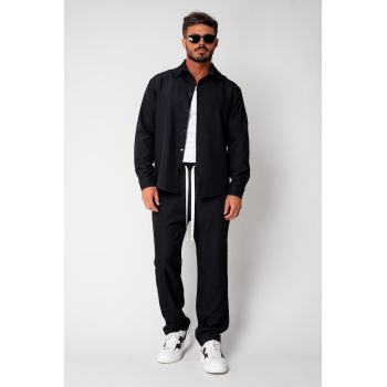 Set camasa si pantalon lung Premium Edition Black 16920