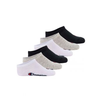 Set de sosete pana la glezna - 6 perechi - Negru - Gri - Alb -