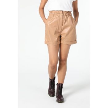 Short / Pantaloni Scurti De Dama Bej-Regular Fit