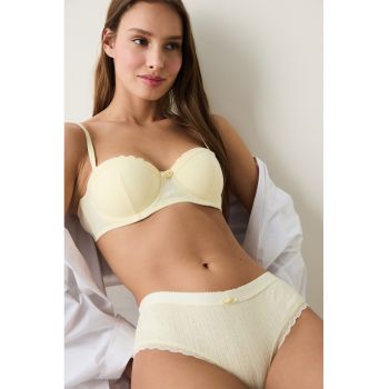 Sutien balconette cu detalii de dantela