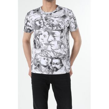Tricou Cu Maneca Scurta De Barbati Alb Regular Fit Cl1054068 8682240788584