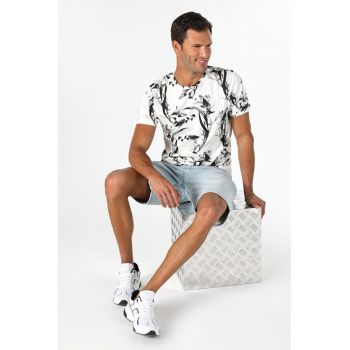 Tricou Cu Maneca Scurta De Barbati Alb Regular Fit -
