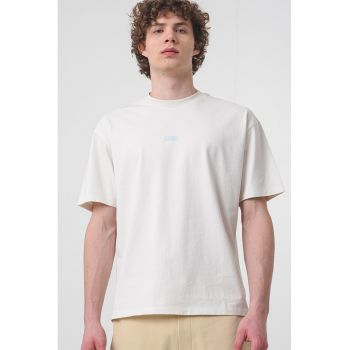 Tricou de bumbac cu logo Nalono