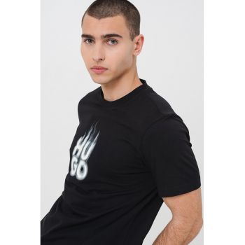 Tricou din bumbac cu model logo Dalayer