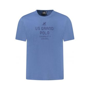 U.S. Grand POLO Tricou barbati cu imprimeu din bumbac - regular fit - albastru -
