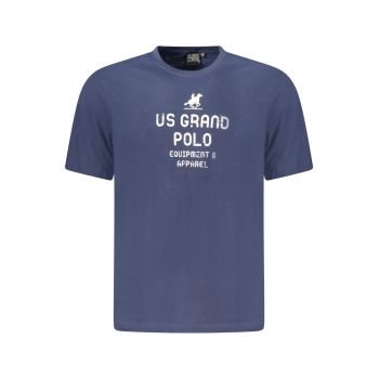 U.S. Grand POLO Tricou barbati cu imprimeu din bumbac - regular fit - bleumarin -
