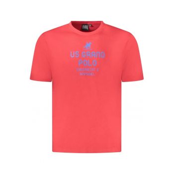 U.S. Grand POLO Tricou barbati cu imprimeu din bumbac - regular fit - rosu -