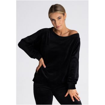 Hanorac dama -  M968 - negru - poliester - maneci lungi -