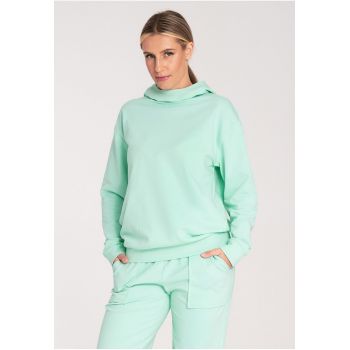 Hanorac dama  verde menta - bumbac
