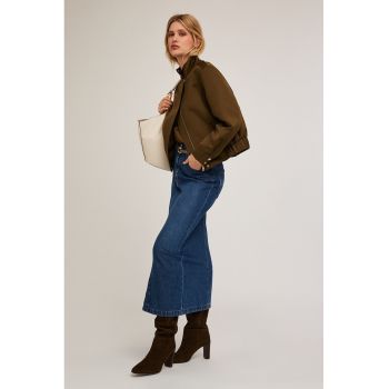 Jacheta bomber din satin Duchesse
