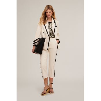 Pantaloni capri cu talie medie