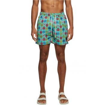 Pantaloni scurti de baie cu model si buzunare laterale