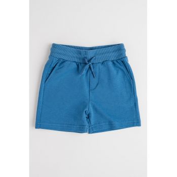 Pantaloni scurti din amestec de bumbac cu snururi