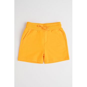 Pantaloni scurti din amestec de bumbac cu snururi