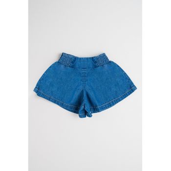 Pantaloni scurti evazati din amestec de lyocell