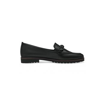 Pantofi loafer din piele cu detaliu cu lant